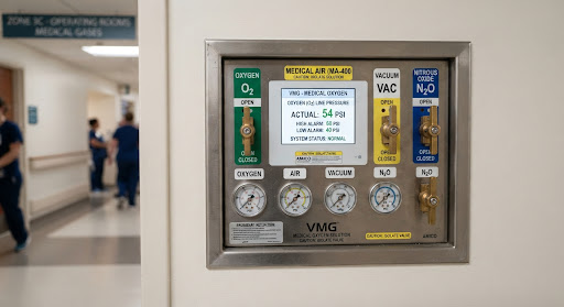 Khu vực manifold oxy y tế trung tâm